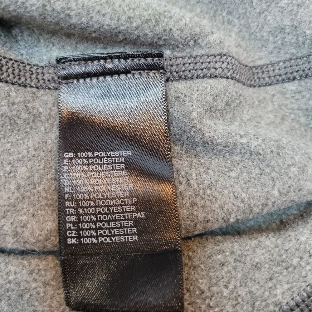 The North Face, Gray 1/4‎ Zip Pullover, Sheep Logo on Back, Size M